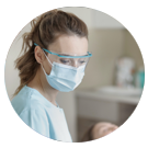 Photo of dental expert with mask